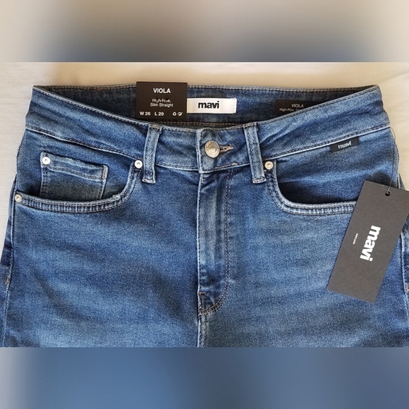 MAVI LA Blue Viola High Rise Slim-Straight Jean - Picture 2 of 11